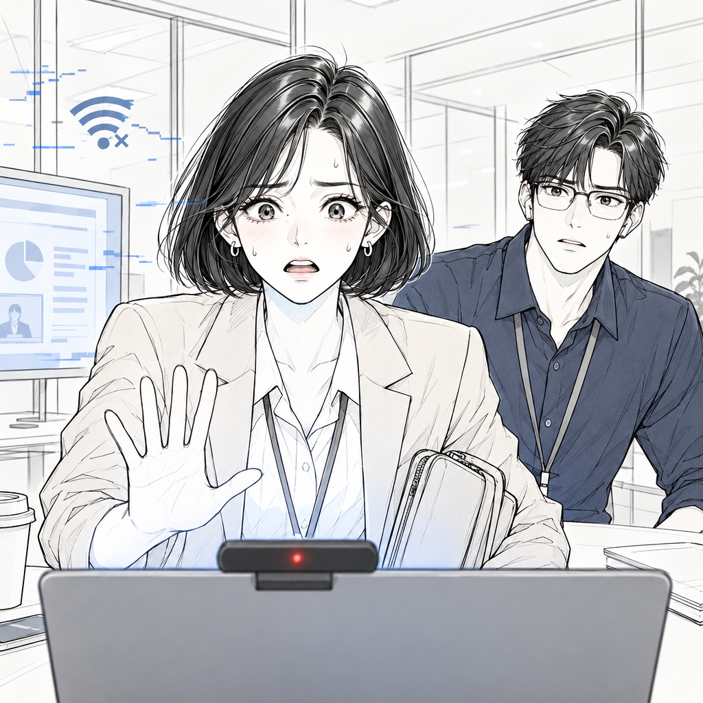 화상회의에서 의견 말하고 끼어들기 표지