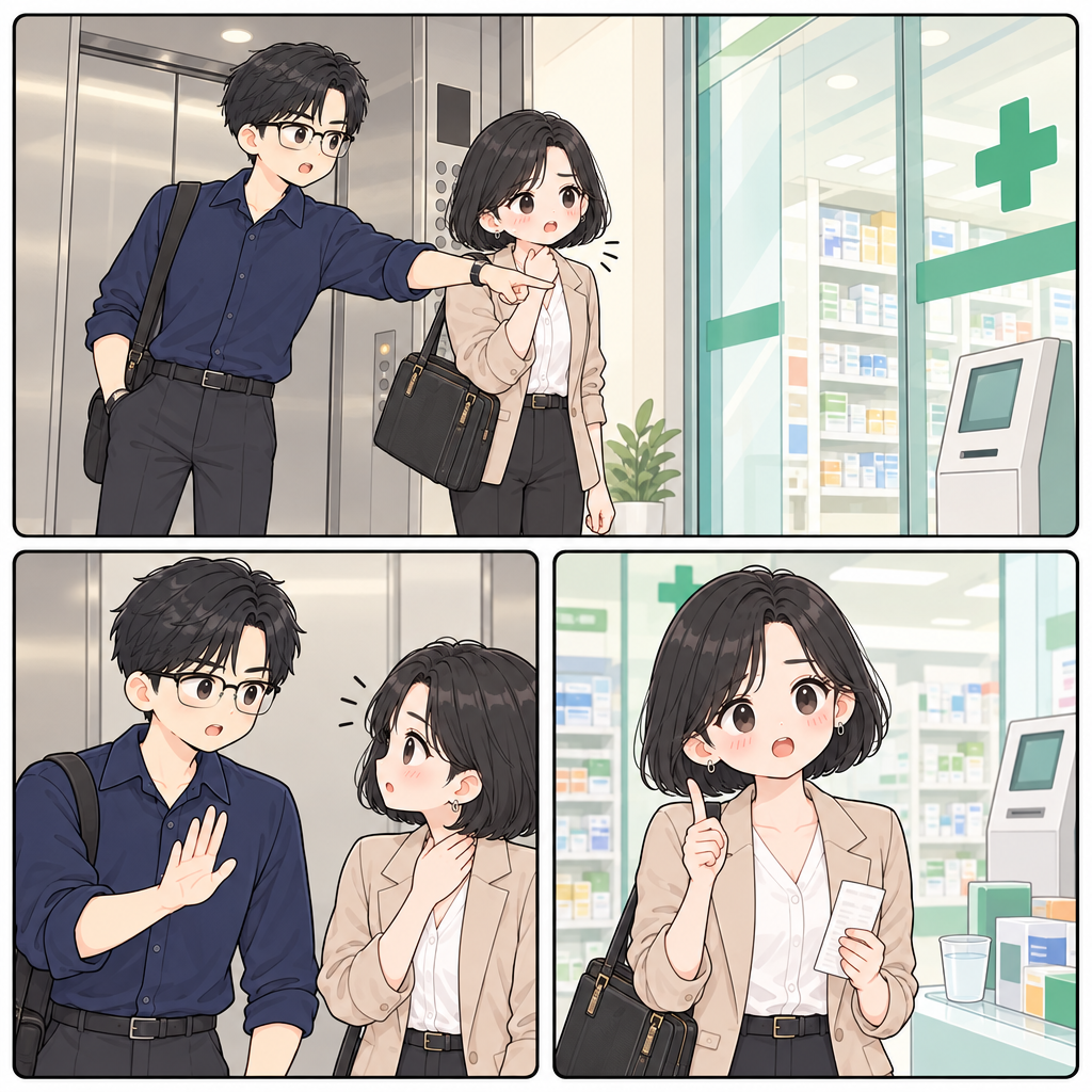 Mina tries to guess the medicine, but her cough interrupts every guess. Jae points her toward the pharmacy before the presentation gets any…