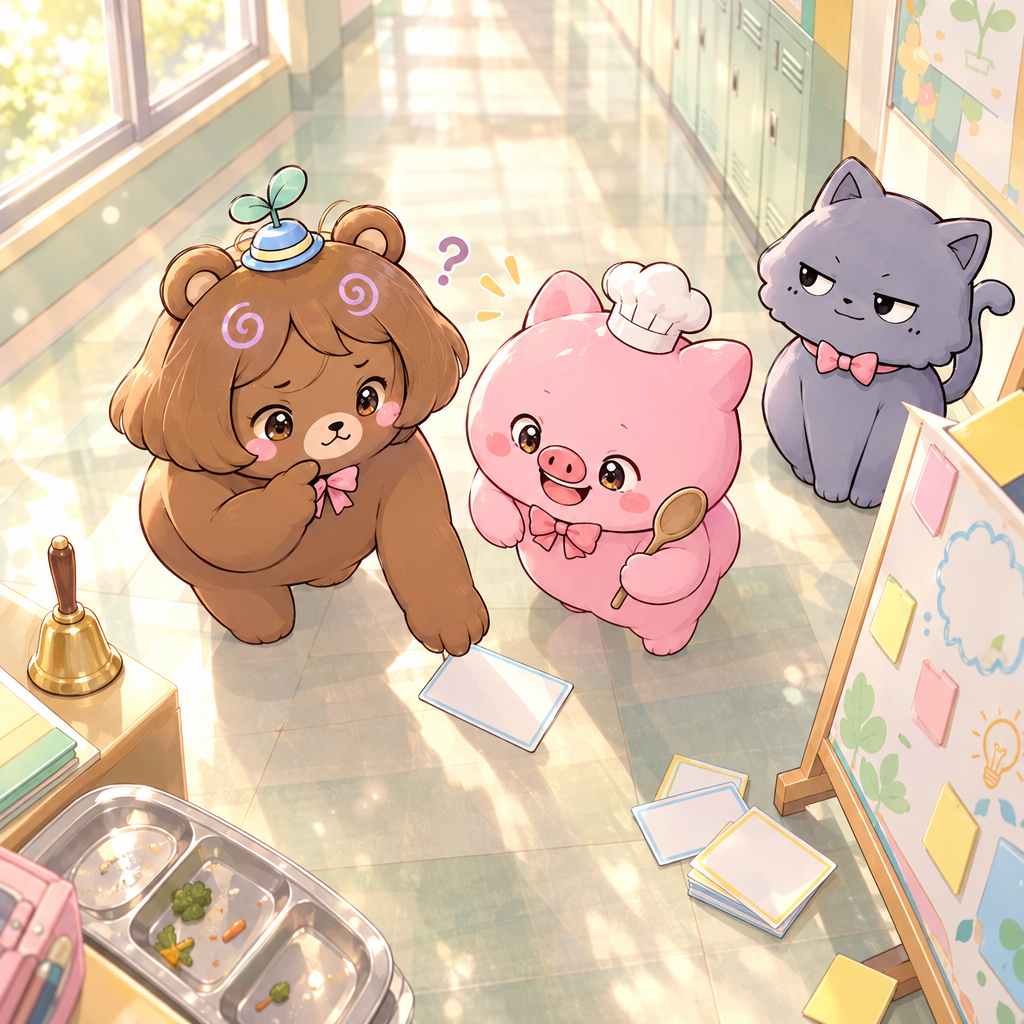 곰곰 finds a debate card in the hallway and joins the practice. An opinion begins with I think that~, while I agree with you responds to some…