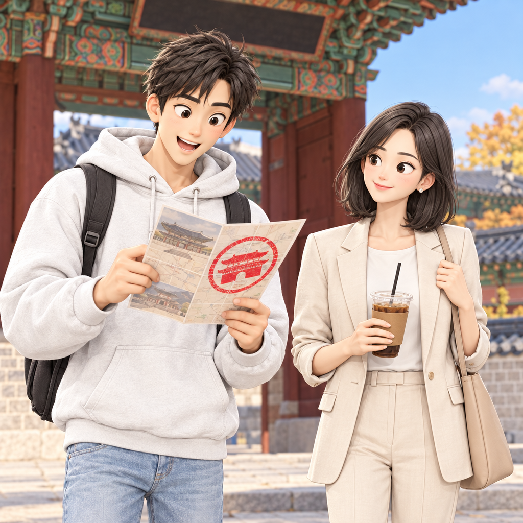 오답 도장이 찍히자 민재가 서 있던 줄과 동선이 잠깐 엉킨다. 이름을 잘못 붙이면 산책의 첫 방향부터 흔들린다.