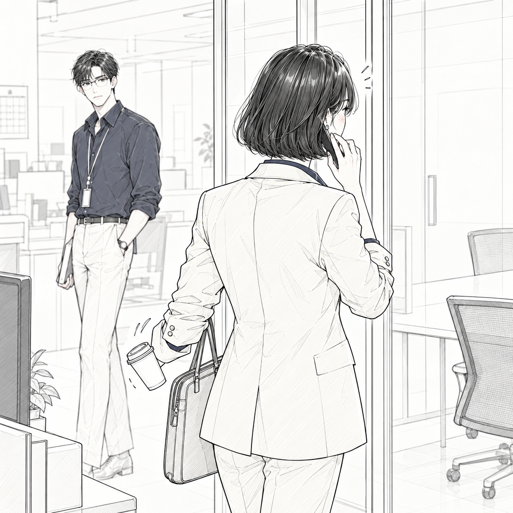 Mina suggests three o’clock too directly, and the phone goes quiet. The silence makes the simple question feel much heavier.