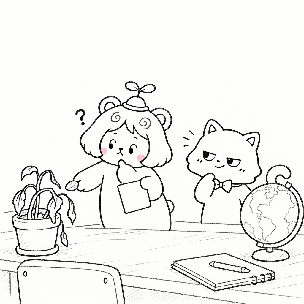 지구와 달은 모두 둥근 공 모양이다. 하지만 지구에는 물과 공기가 있어 생물이 살 수 있고, 달에는 물과 공기가 없다.