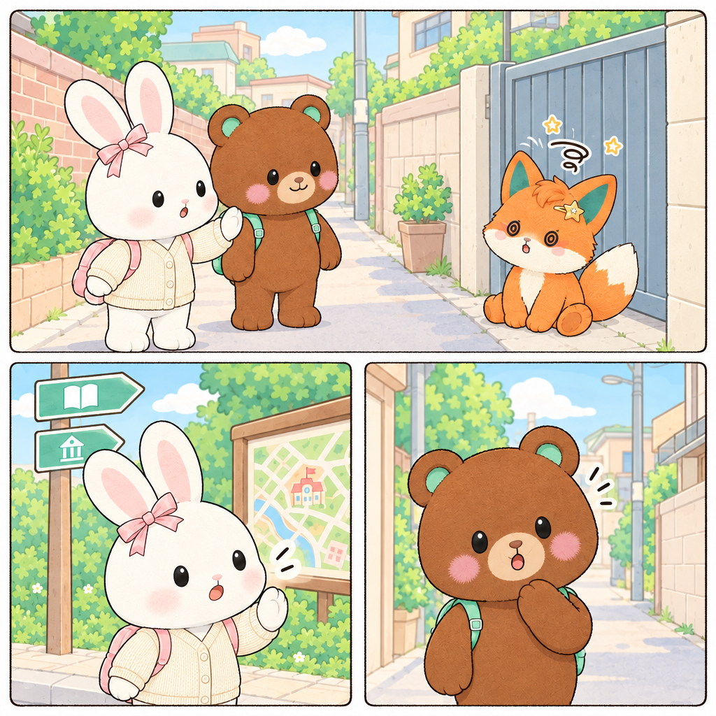 位置找到了，还要问走法，不能只看地点。走法要用“怎么走”，意思是“어떻게 가요”。