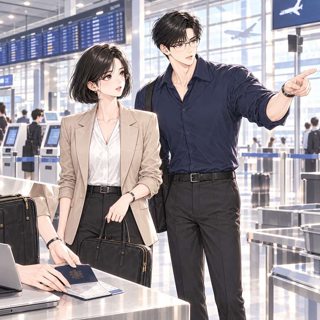 Mina corrects the passport mistake, chooses a window seat, and asks about her carry-on bag. Short, clear answers keep the check-in moving.