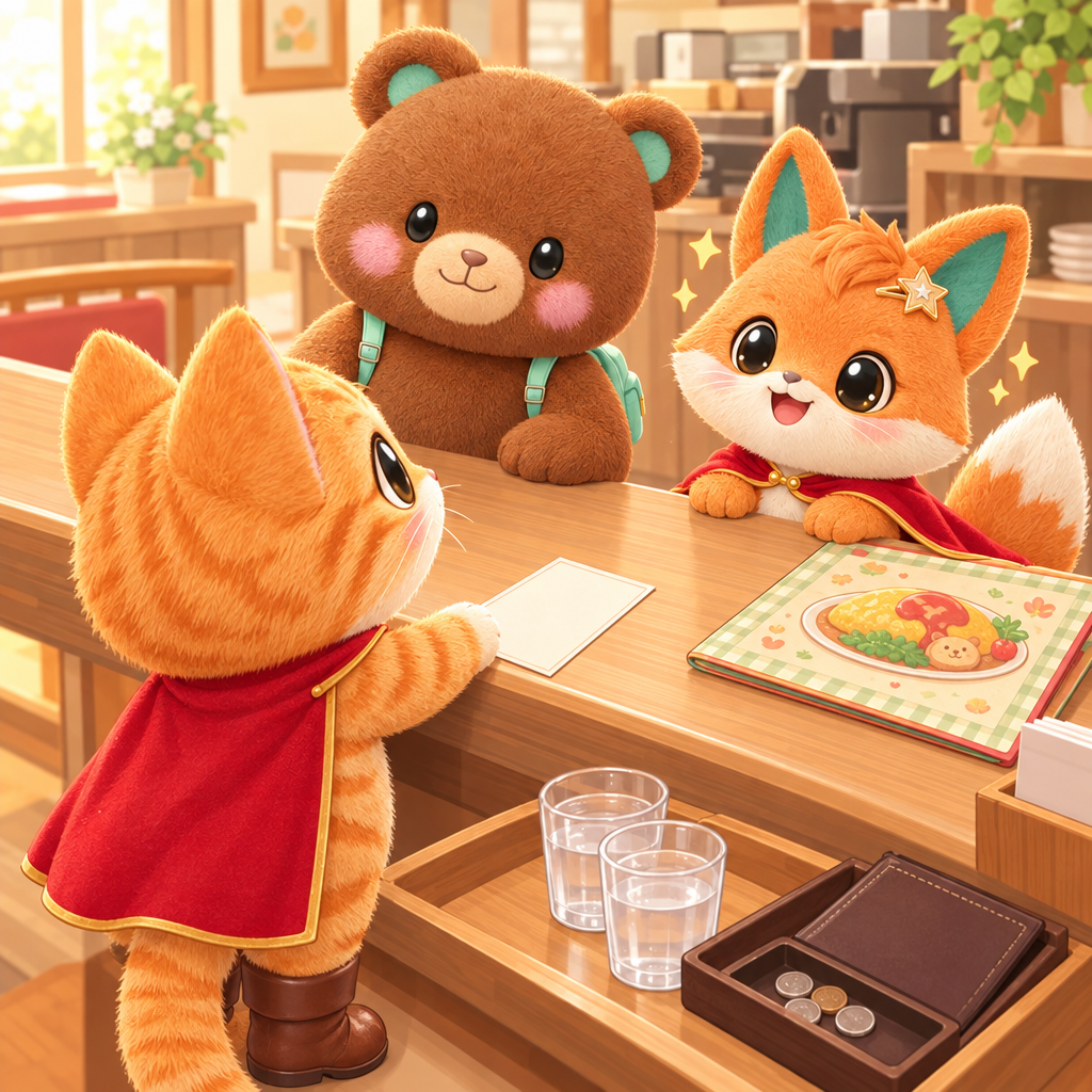 メニューを おねがいします。
