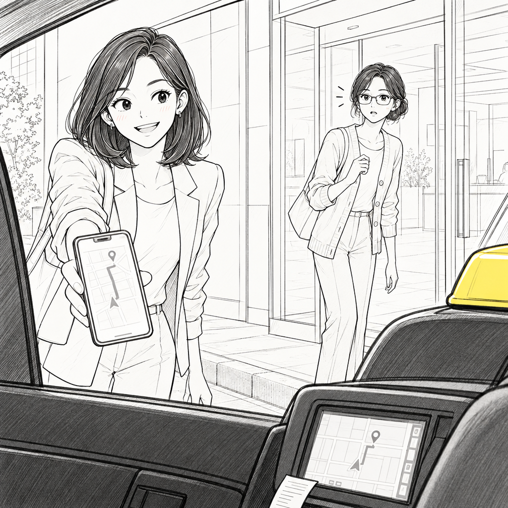 ここにお願いします…?