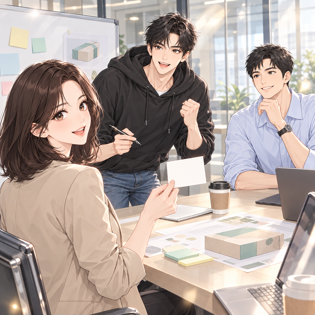 브랜드 요소를 하나씩 확인할 차례입니다. 자료에는 숫자, 글자, 글자체, 로고, 색상, 구호가 제시됩니다.