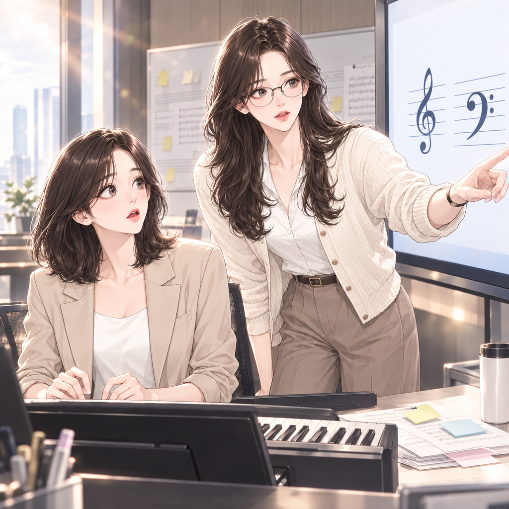 악보 읽기 첫걸음 — 오선과 음표 표지