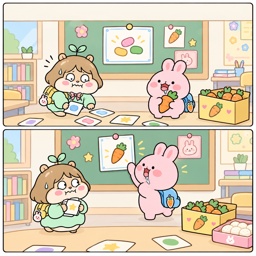 문법 미션 보드에 첫 카드가 나타났다. 품사는 낱말을 기능과 형태에 따라 나눈 종류다.