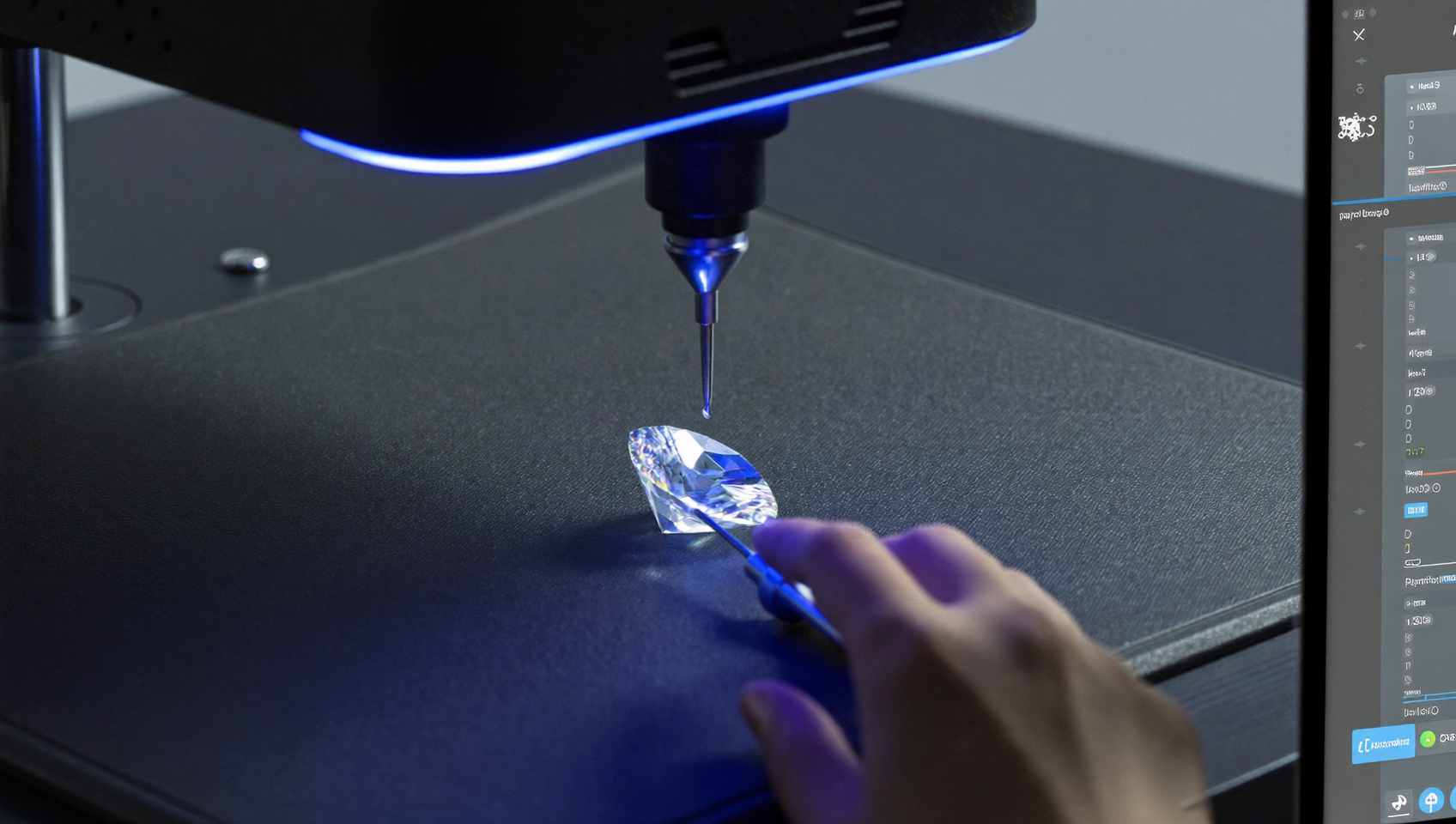 Buyer verifies lab-grown diamond report before payment
