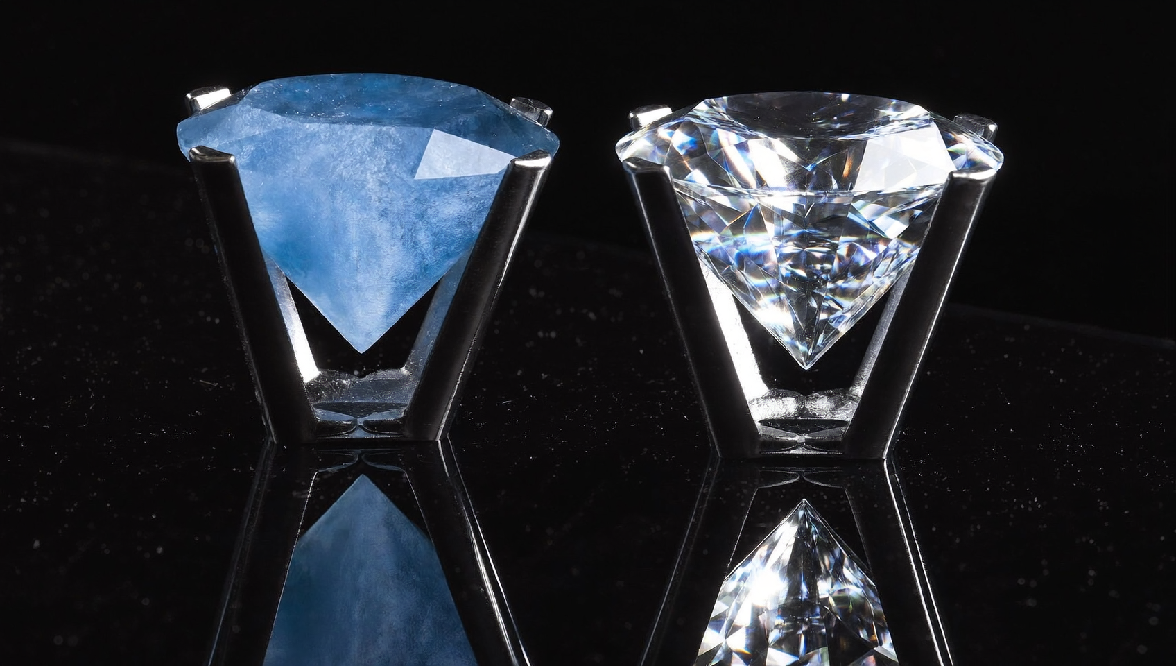 Strong blue fluorescence comparison for seven carat lab-grown diamond buying
