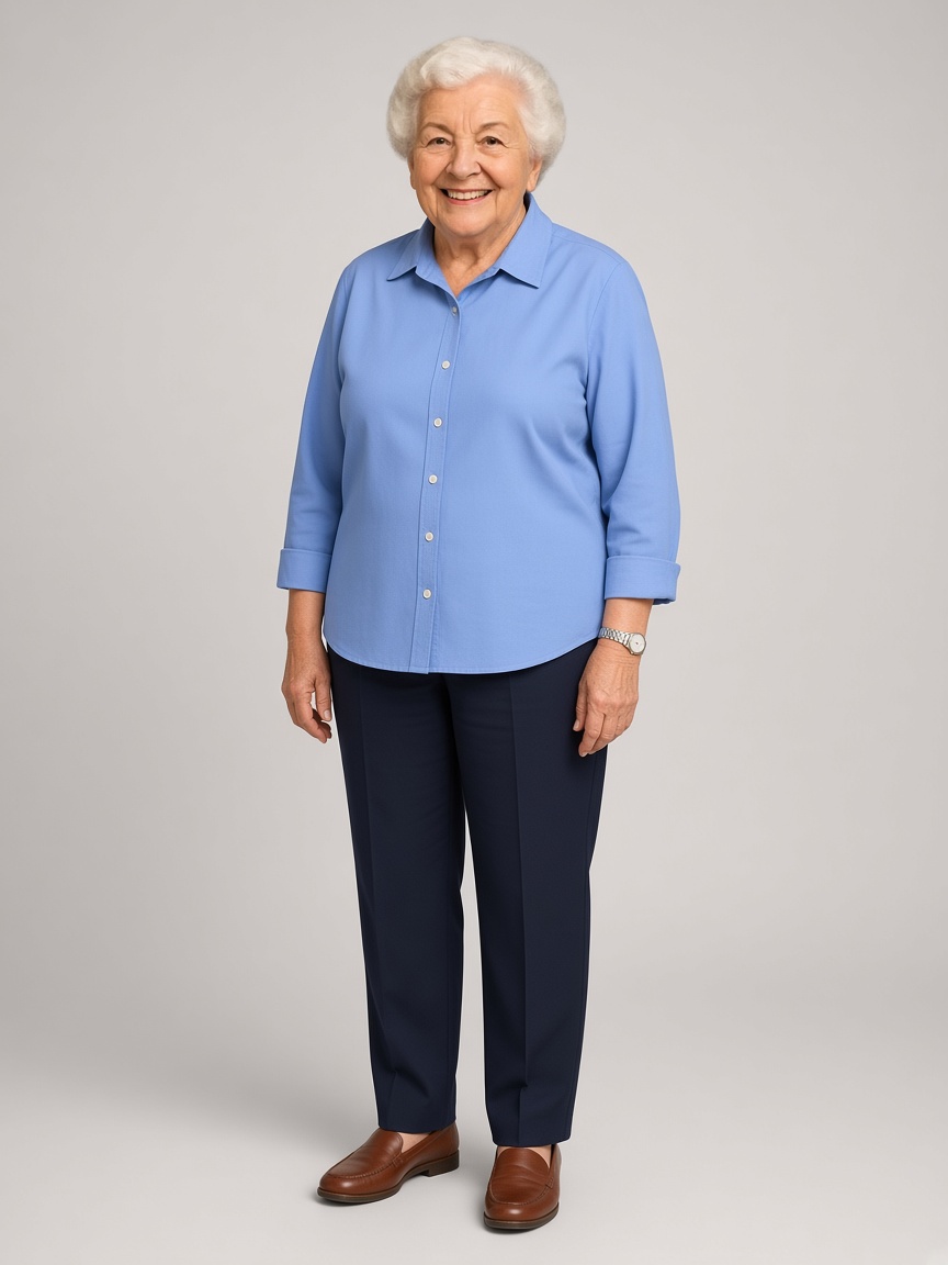 Wilma Dickfit, full-body portrait