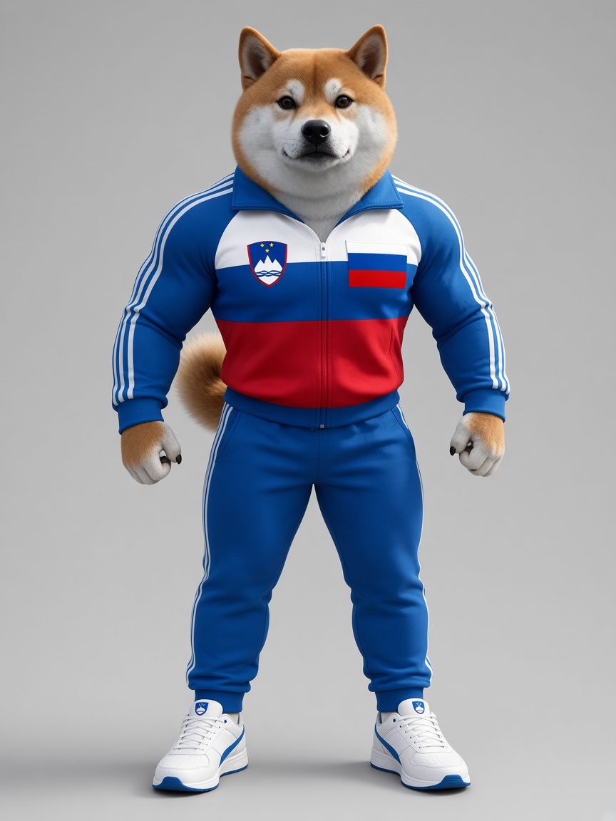 Slovenian Inu, full-body portrait
