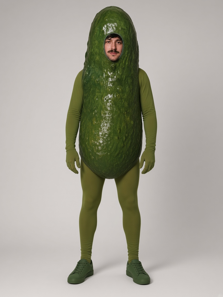cucumbar, full-body portrait