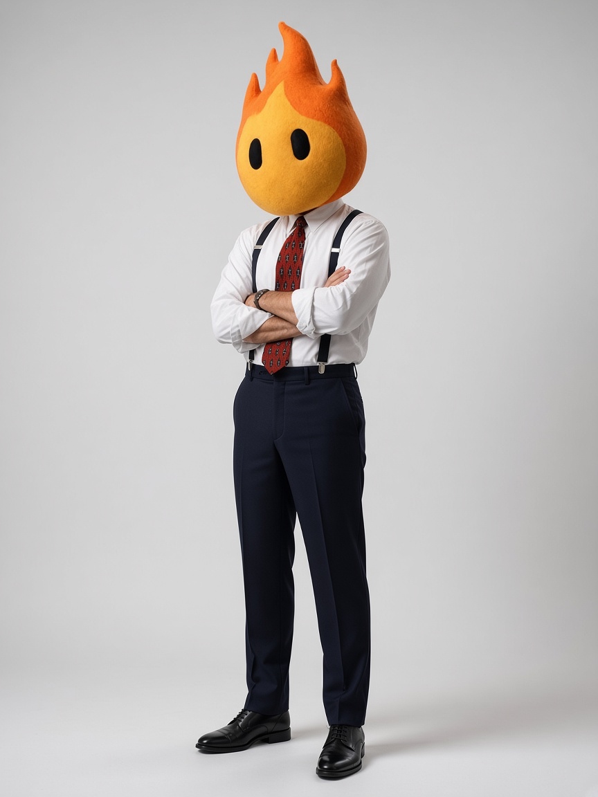 Bot Bro, full-body portrait