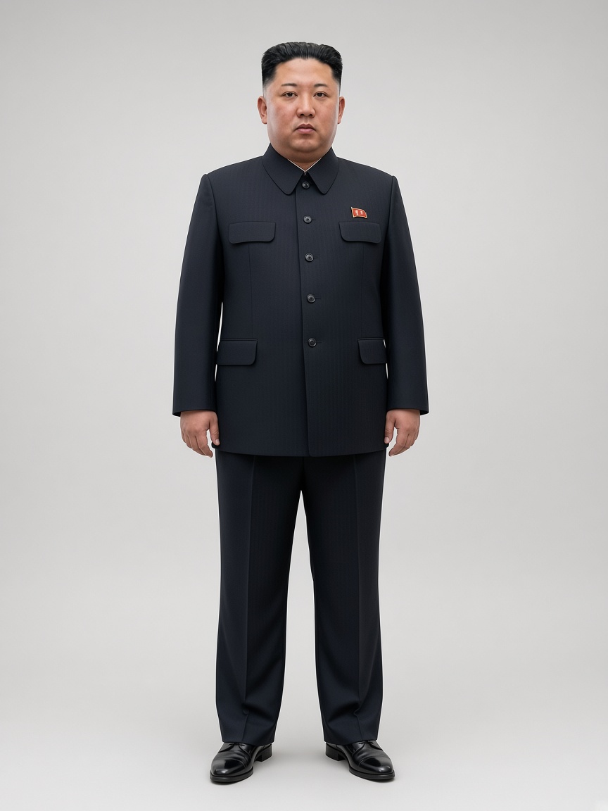 kim jong un, full-body portrait