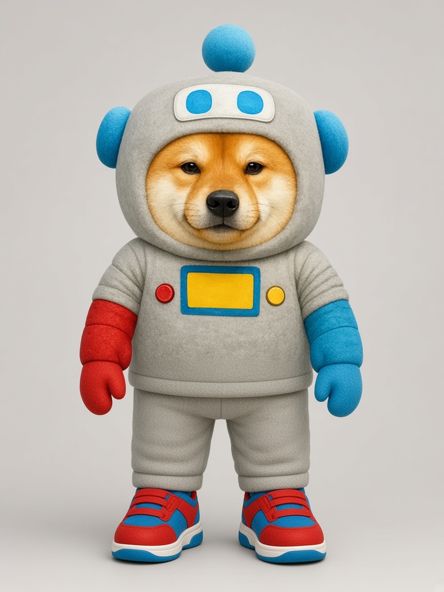 Artificial Inu, full-body portrait