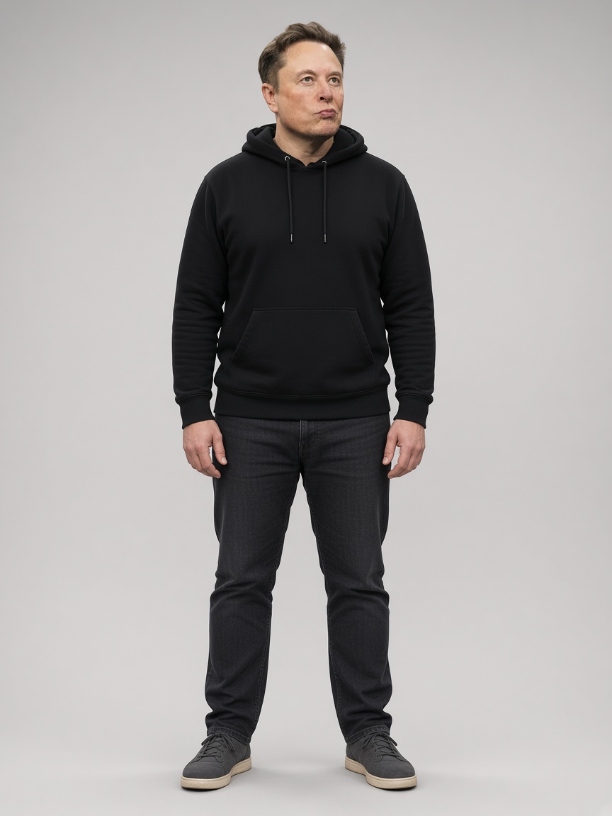 Reeve, full-body portrait