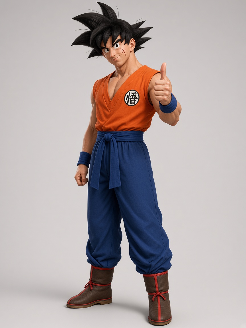 Son Goku, full-body portrait