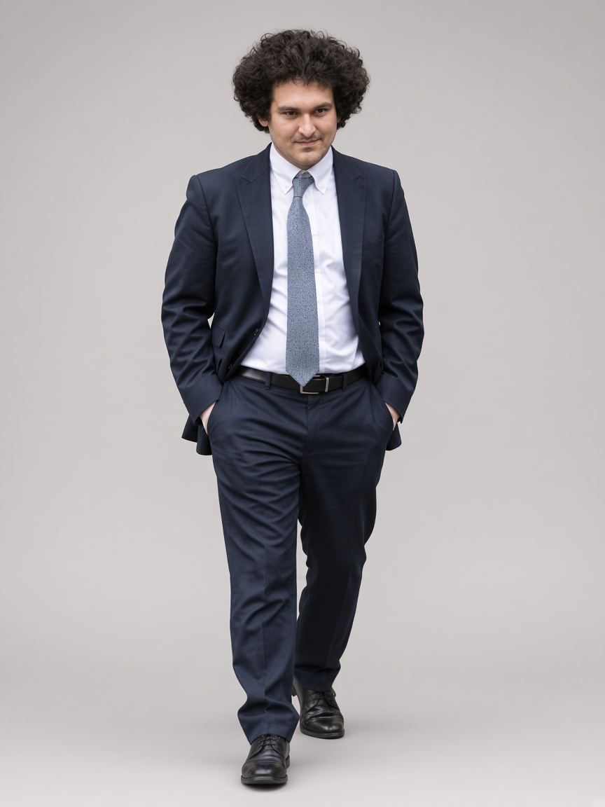 Sam Bankman-Fried, full-body portrait