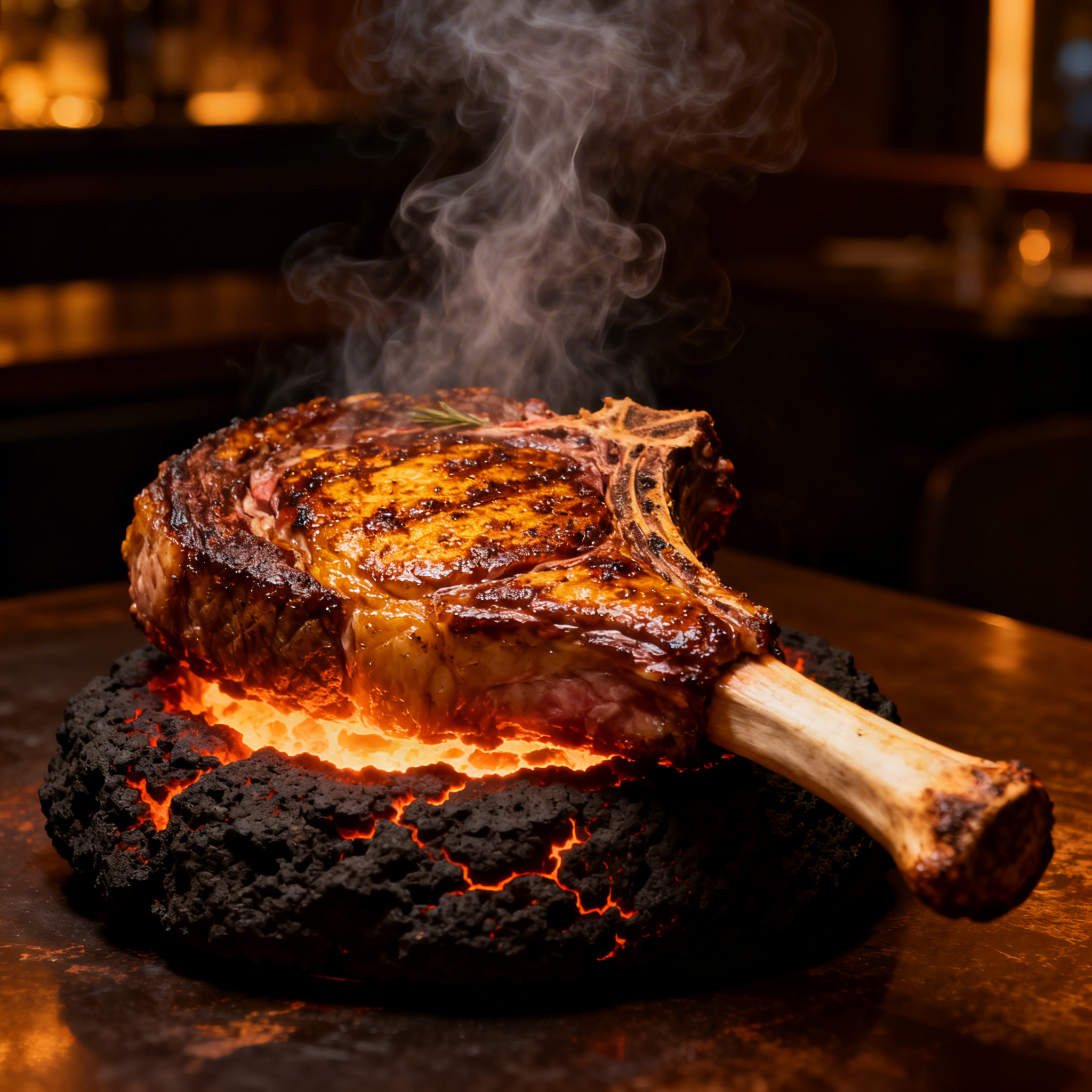 Tomahawk on lava stone